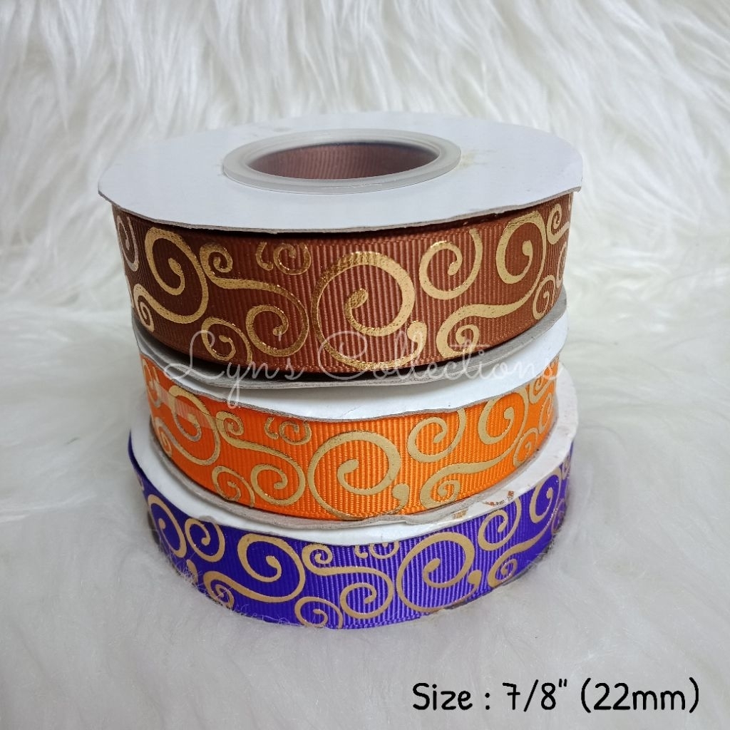 

(1yard = 90cm) Pita Grosgrain GG Foil Gold 2,2cm | Part 2