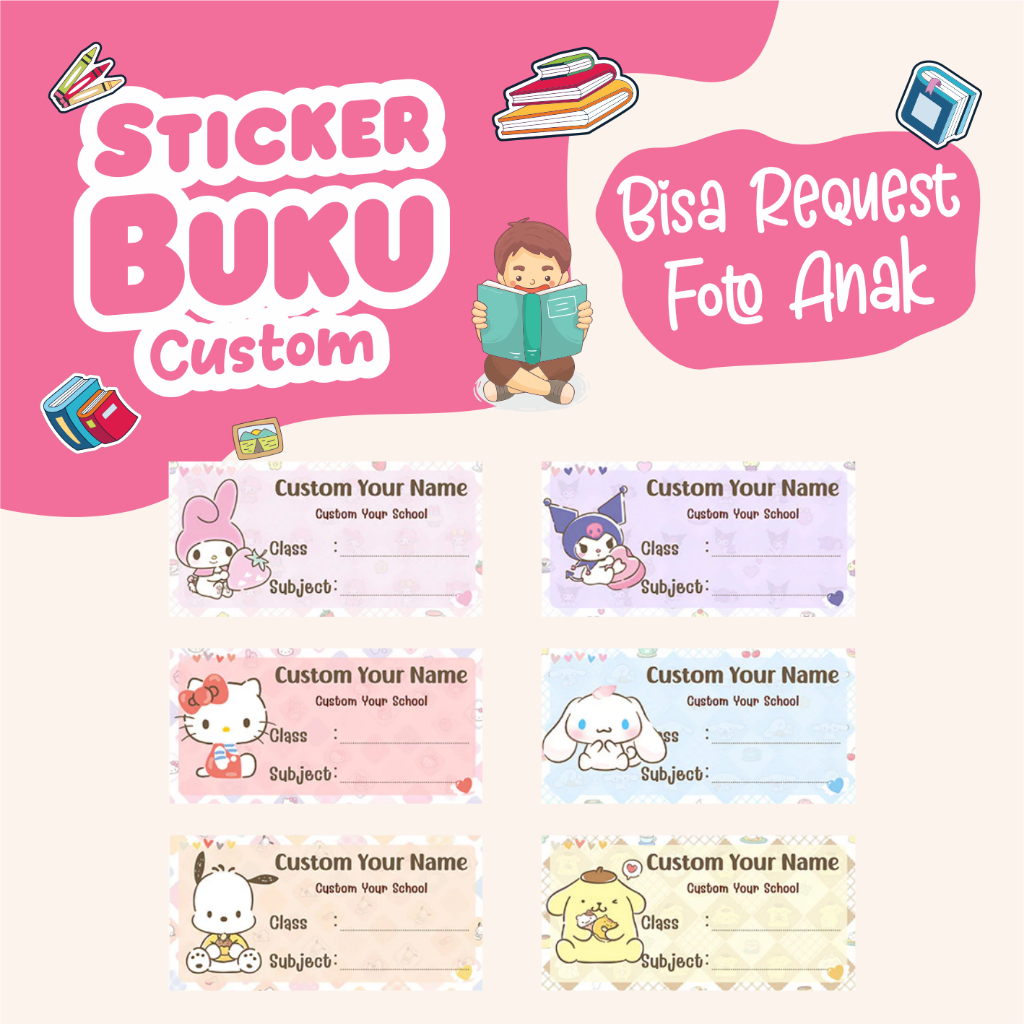 

Stiker Nama Custom Pelajaran / Stiker Nama Sekolah / Stiker Nama Buku / Sticker Name isi 55pcs