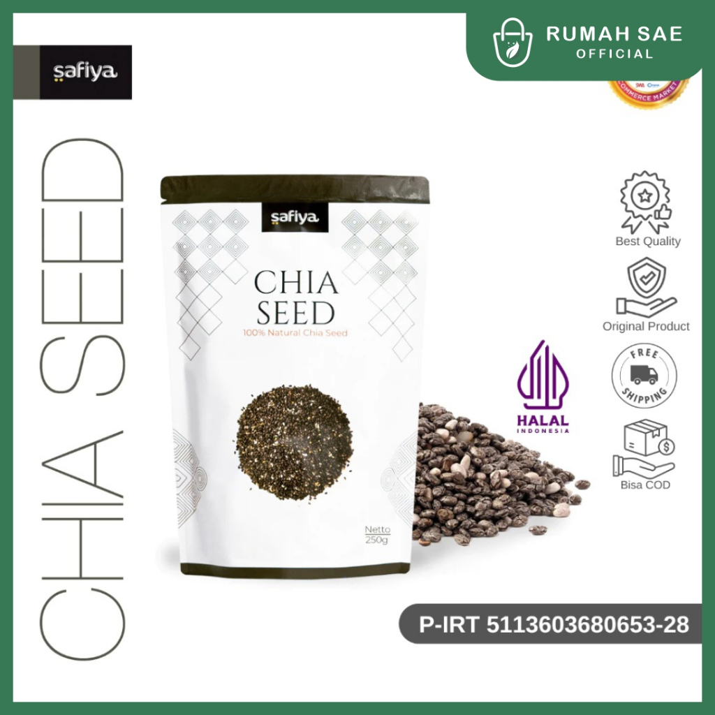 

Safiya Chiaseed Organik 250 Gram Chia Seed Detox Premium