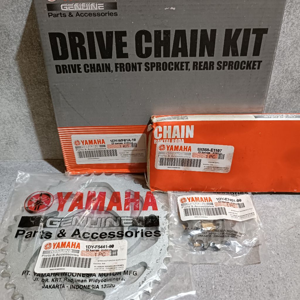 GEAR SET GIR PAKET RANTAI RODA FULLSET (1DY) MOTOR JUPITER Z 1 (ONE)