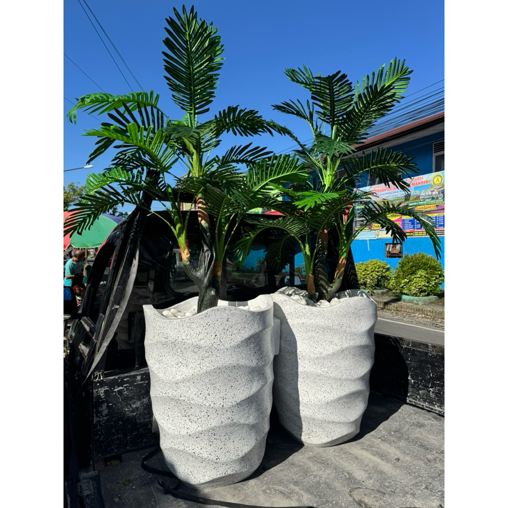 Pot Bunga Motif Batu Alam | Pot Bunga Batu | Pot Bunga Unik | Pot Bunga | Pot Batu | Pot Ulir Batu |