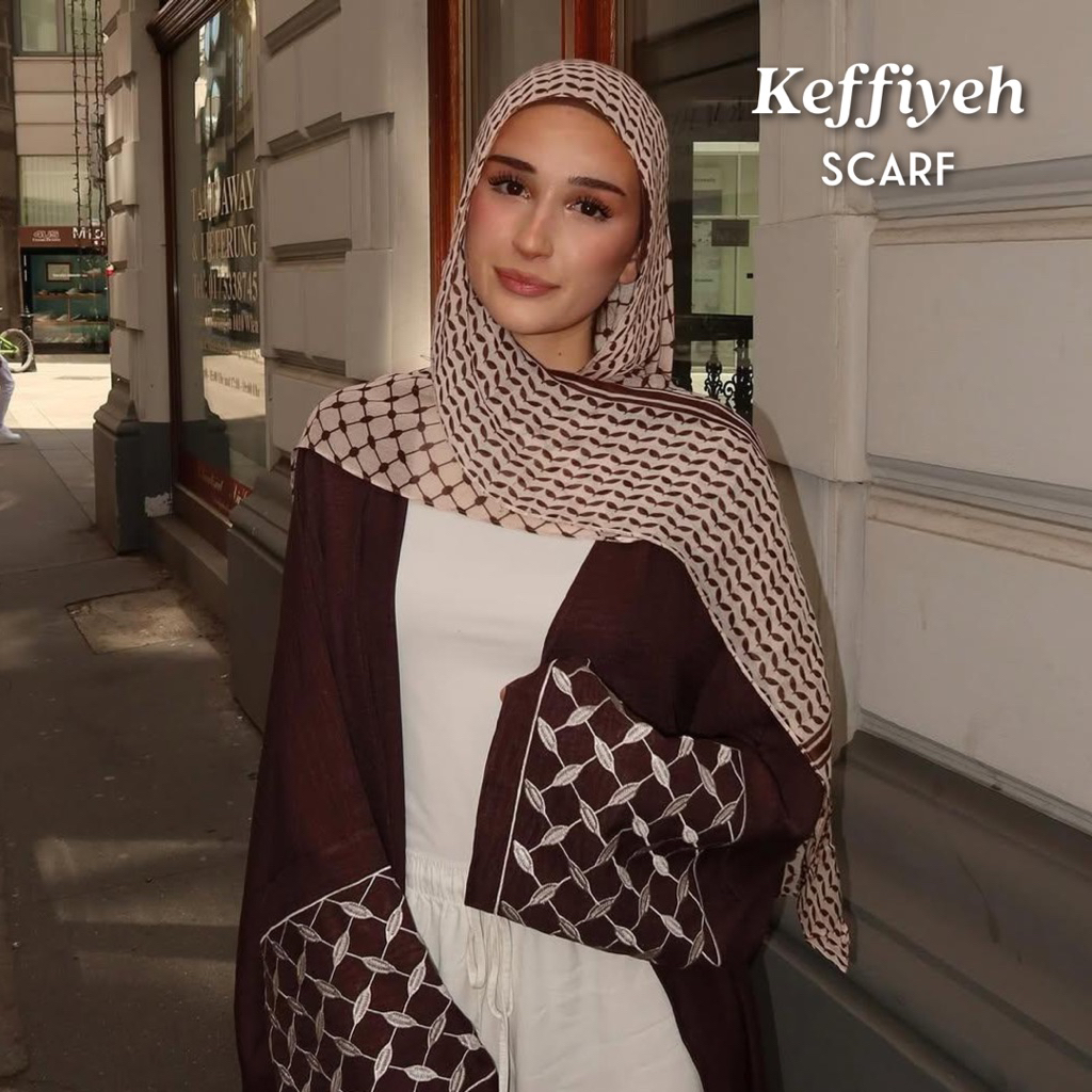 READY Keffiyeh Premium Scarf Earth Pashmina Hijab Shawl Palestine
