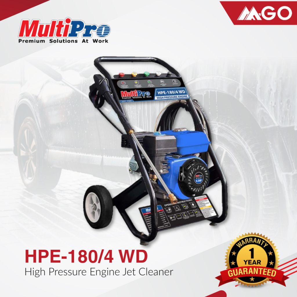 Mesin Cuci Steam Mobil / Motor Bensin Gasoline Jet Cleaner MULTIPRO HPE 180/4 WD