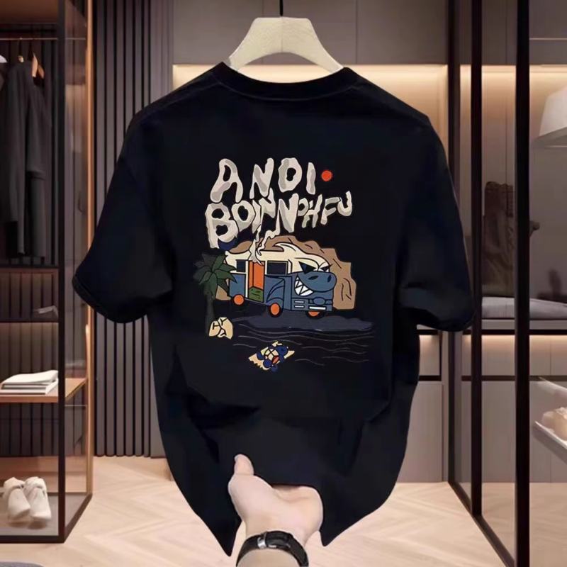 Kaos Pria Katun Premium Ukuran Besar Korea