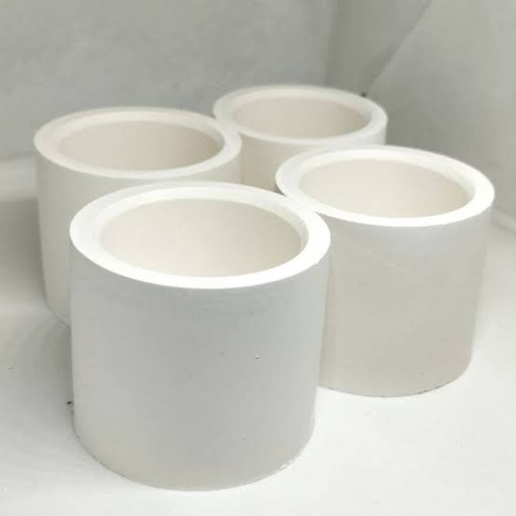 Pot Semen Gypsum Bentuk Bulat / Pot Semen / Pot Kaktus / Pot Lilin / Pot Gypsum