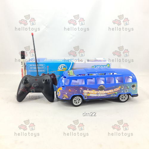 HELLO TOYS Mainan Anak Mobil R/C Caravan Camper Car Basuri Telolet Dus Pakai Remot Kontrol Baterai