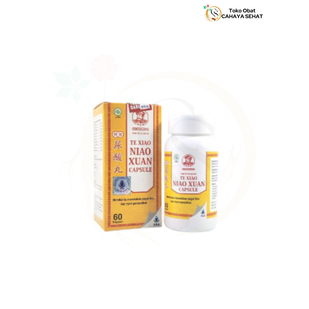 TE XIAO NIAO XUAN WAN CAPSULE (60 KAPSUL) / ASAM URAT / NYERI PERSENDIAN / PEGAL LINU