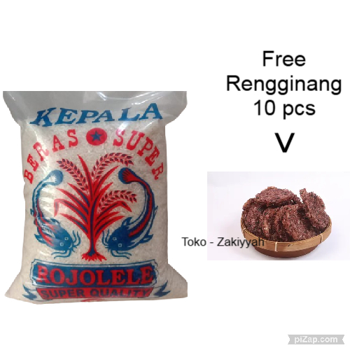 

Beras rojo lele kualitas medium 3kg free rengginang beras pulen