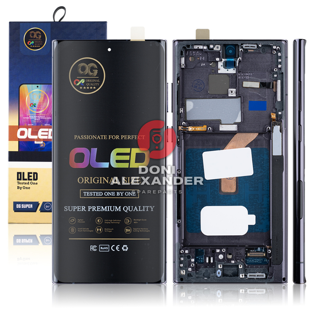 LCD TOUCHSCREEN SAMSUNG GALAXY S22 ULTRA S908 COMPLETE +FRAME