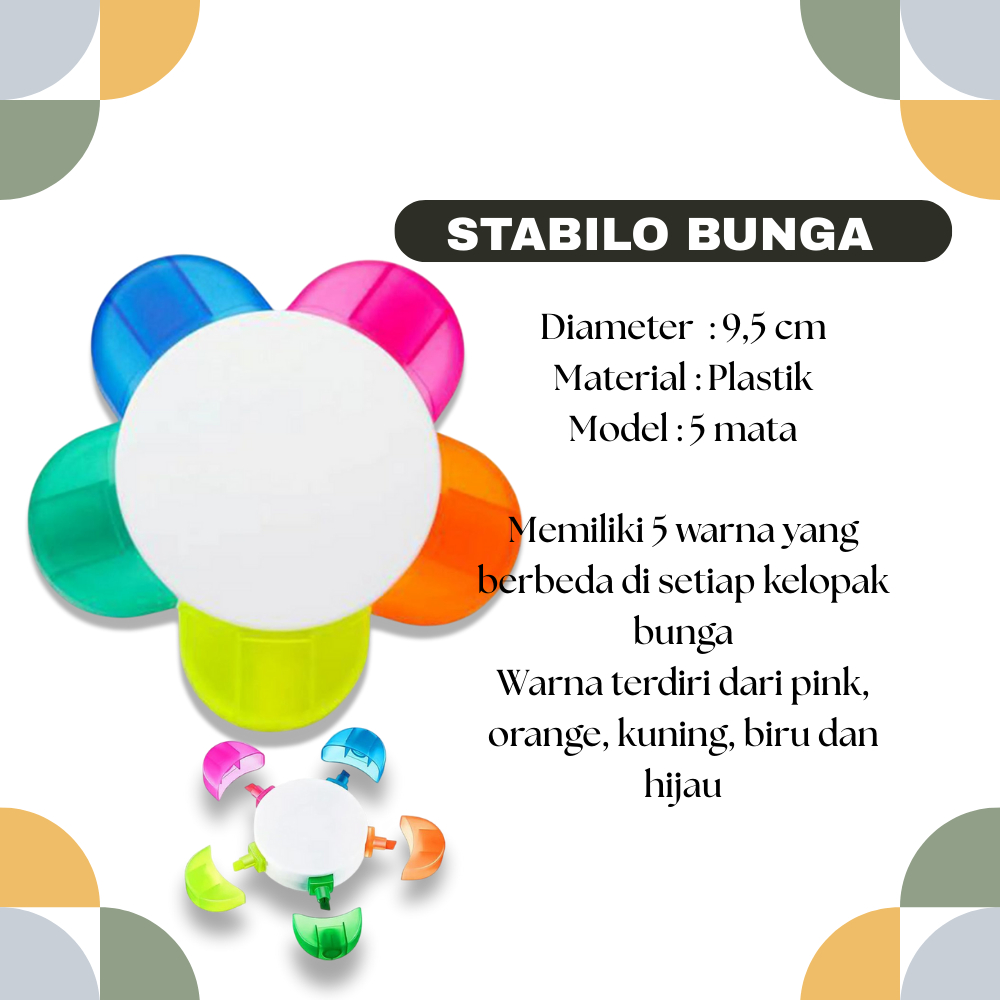 

Stabilo 5 Warna , stabilo unik stabilo journal stabilo costum