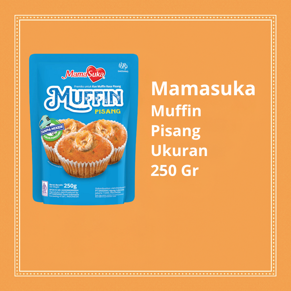 

Mamasuka Muffin Banana 250gr - Tepung Muffin Pisang Siap Pakai, Lembut dan Harum