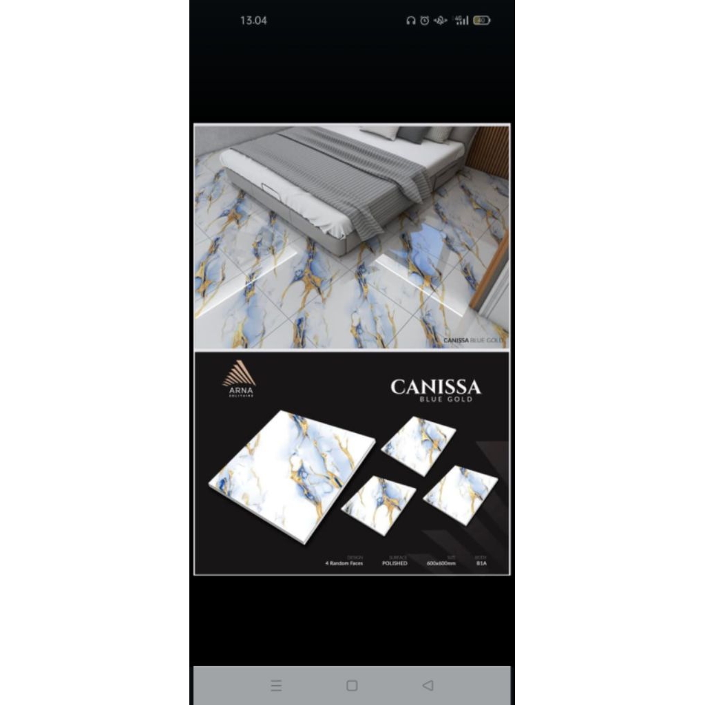 granit keramik 60x60 glossy arna canisa blue lokal kwalitas lokal