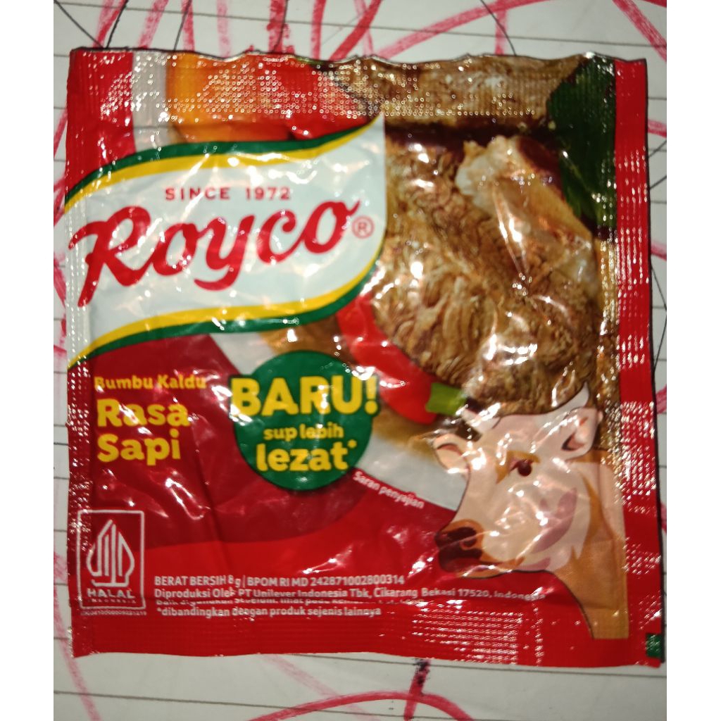 

ROYCO bumbu kaldu BARU 8gram ECER 1 sachet