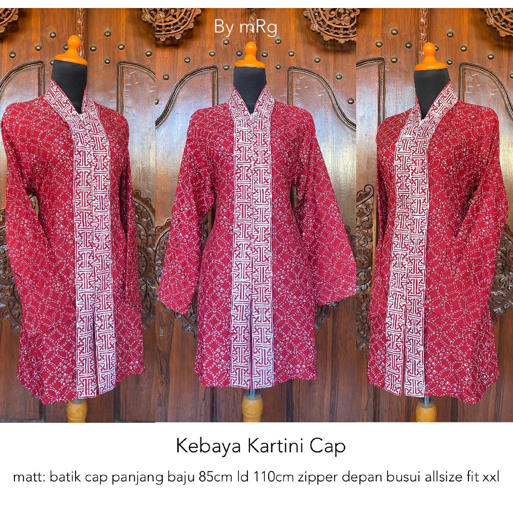 Kebaya Cap Series / Kebaya Batik / Kebaya Merah Putih / Baju Batik Kemerdekaan / Merah Putih Series