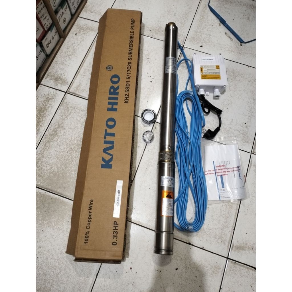 Submersible Kaito hiro 0,33hp body 2,5 inc kabel 20 m kh2-5SD1