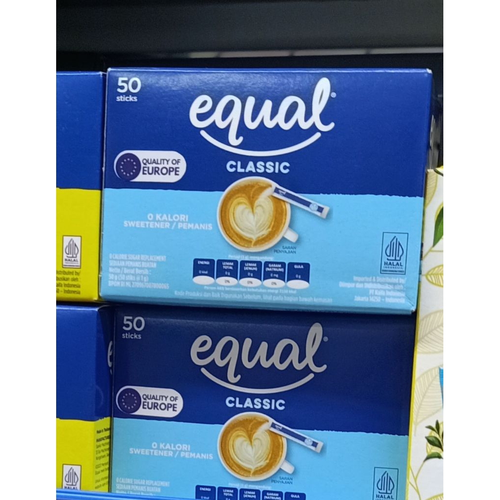 

Equal Classic Sweetener Pemanis Minuman 50 Stick