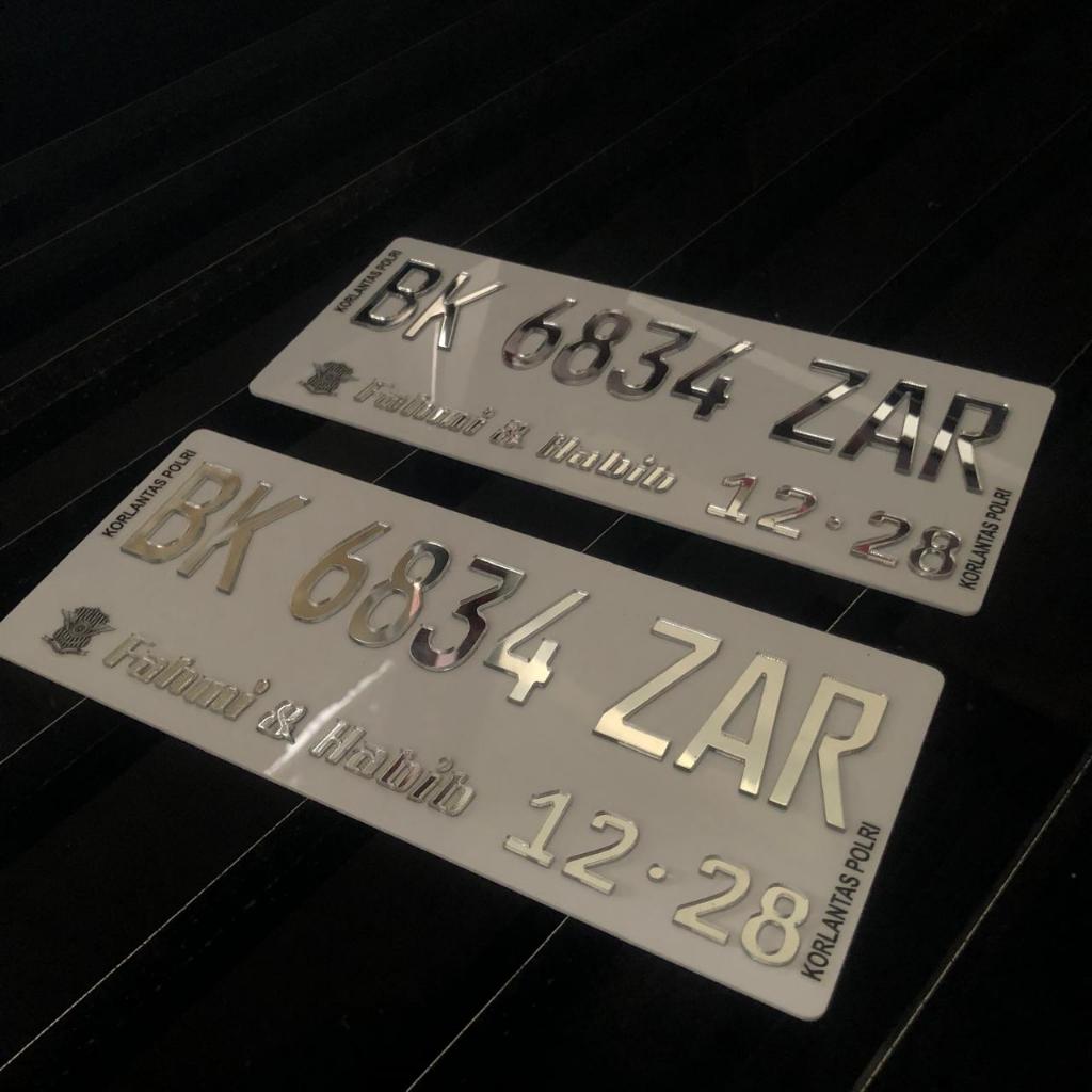 Plat Nomor Motor Akrilik Costum / Plat Nomor Motor