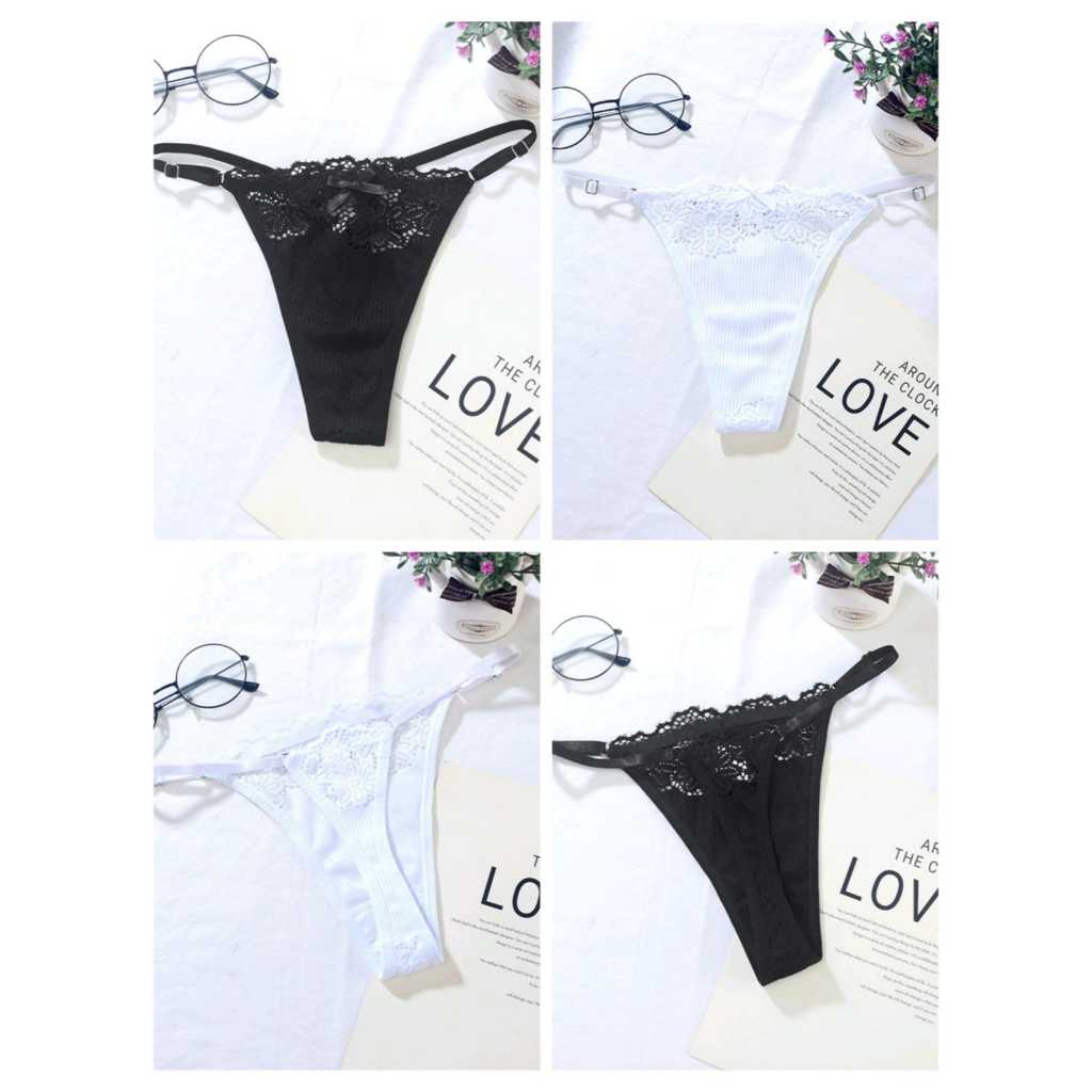 G string wanita 9618 TT - g string renda lace model T back