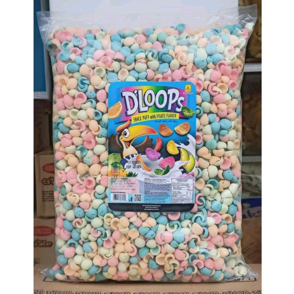 

DLOOPS SEREAL RASA BUAH COKELAT TARO 1KG & 250GR SNACK CEMILAN MANIS CHOCOCRUNCH