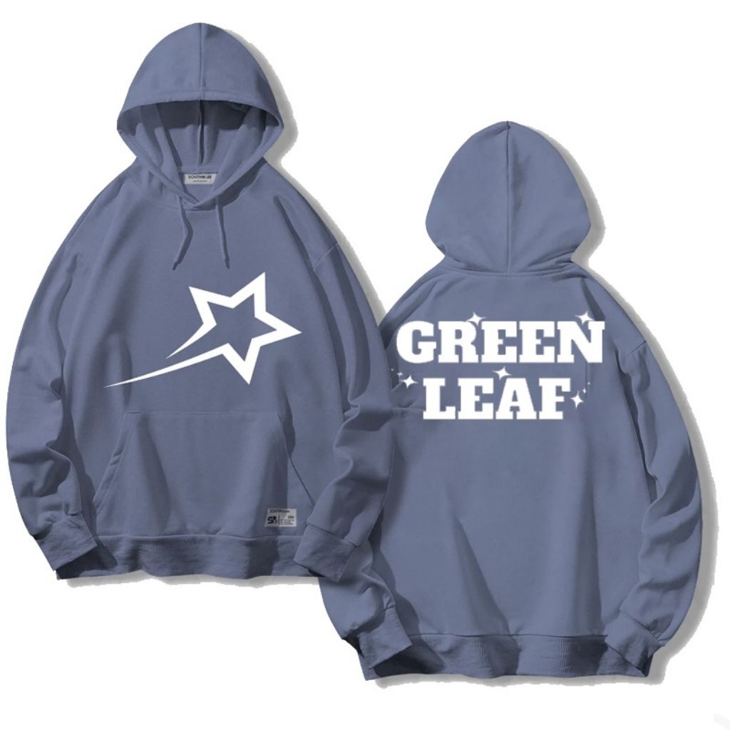 SWEATER HOODIE BOXY SABLON BINTANG DEPAN' BELAKANG