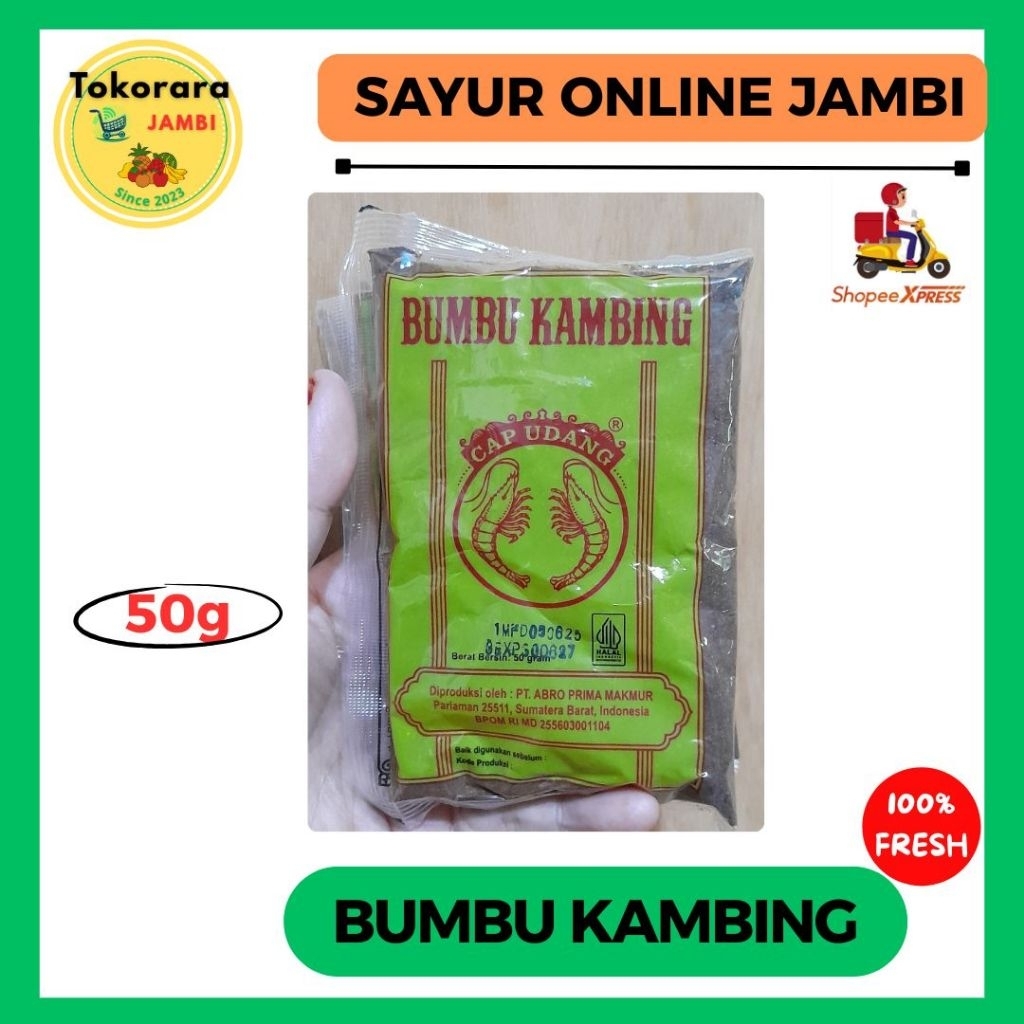 

Bumbu Kambing Cap Udang Asli 50gr-tokorara.jambi