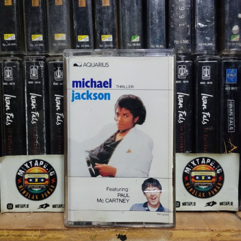 Kaset Pita - Michael Jackson - Thriller - Featuring : Paul Mc Cartney - Radio Tape - Kaset - Radio -