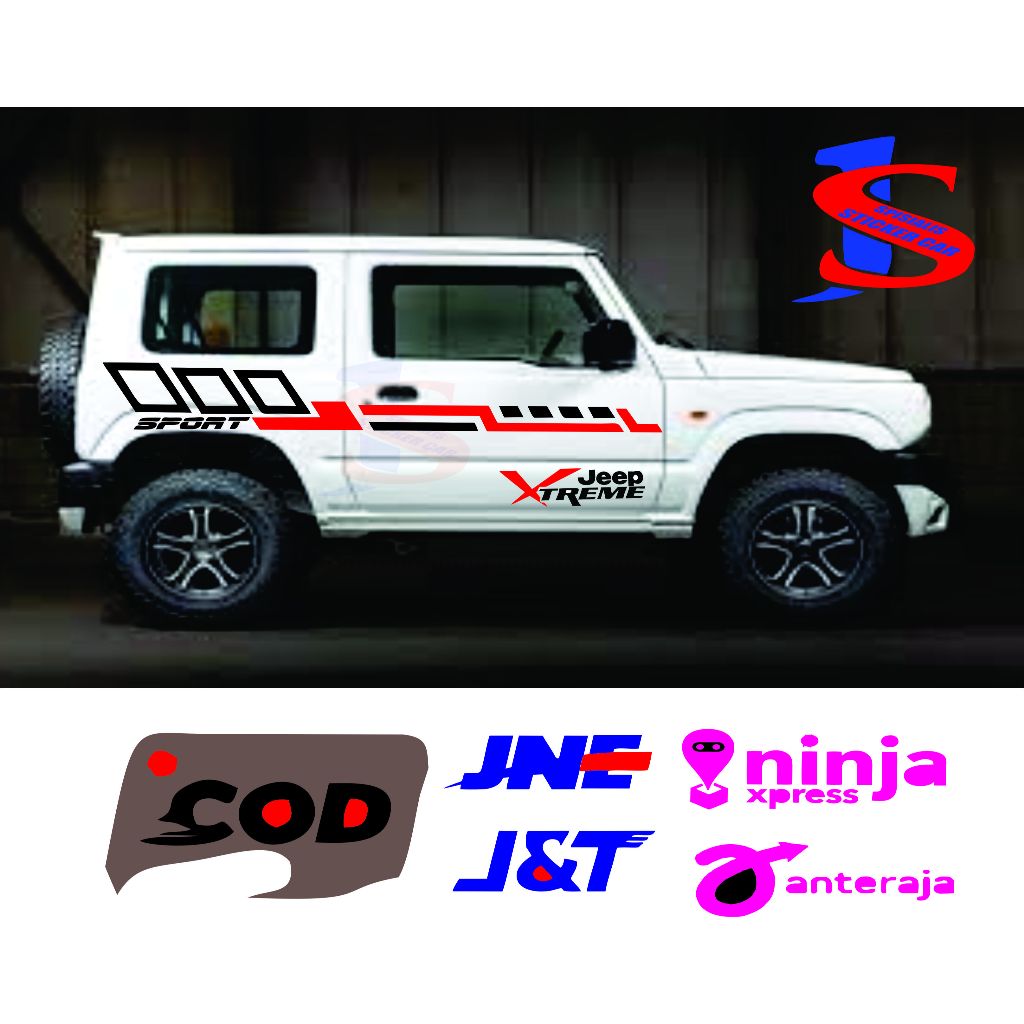 stiker list body samping jeep katana stiker cutting mobil jeep