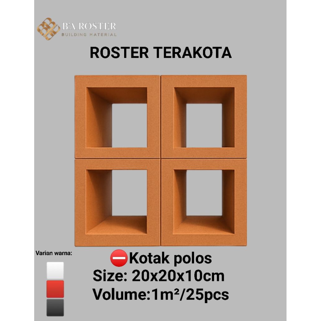 ROSTER BETON MINIMALIS KOTAK POLOS