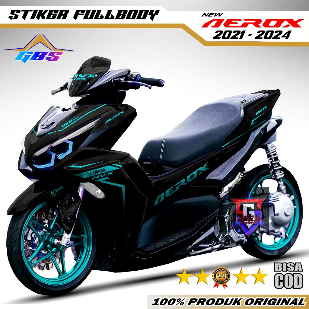 COD -  Stiker Decal Aerox 155 New Connected 2021 2022 20223 2024 Full body Stiker Variasi Modifikasi