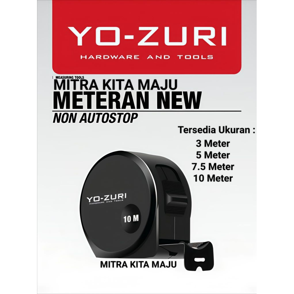 METERAN YOZURI 3M 5M 7,5M 10M / METERAN BANGUNAN YOZURI / METERAN TUKANG YOZURI