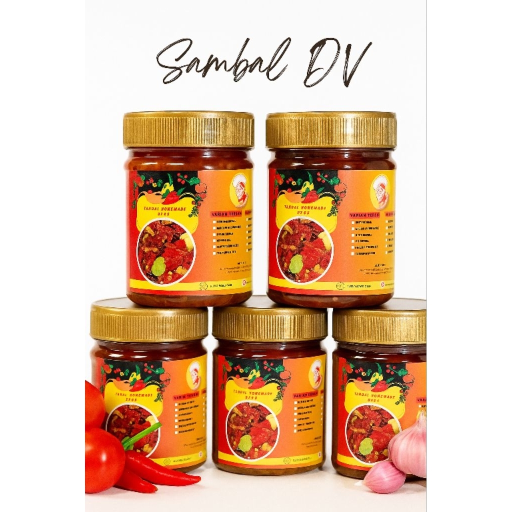 

Sambal DV - 110gr Sambal Cumi/Teri Biasa/Teri Medan