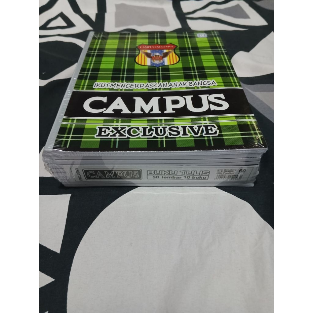 

BUKU TULIS CAMPUS EXCLUSIVE A5 ISI 10 BUKU 1 PAK, BUKU SEKOLAH CAMPUS KWARTO TEBAL