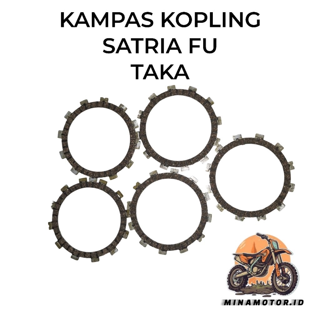 TAKA Kain Plat Kampas Kopling Satria FU 6 Speed Sparepart Aksesoris Variasi Sukucadang Motor