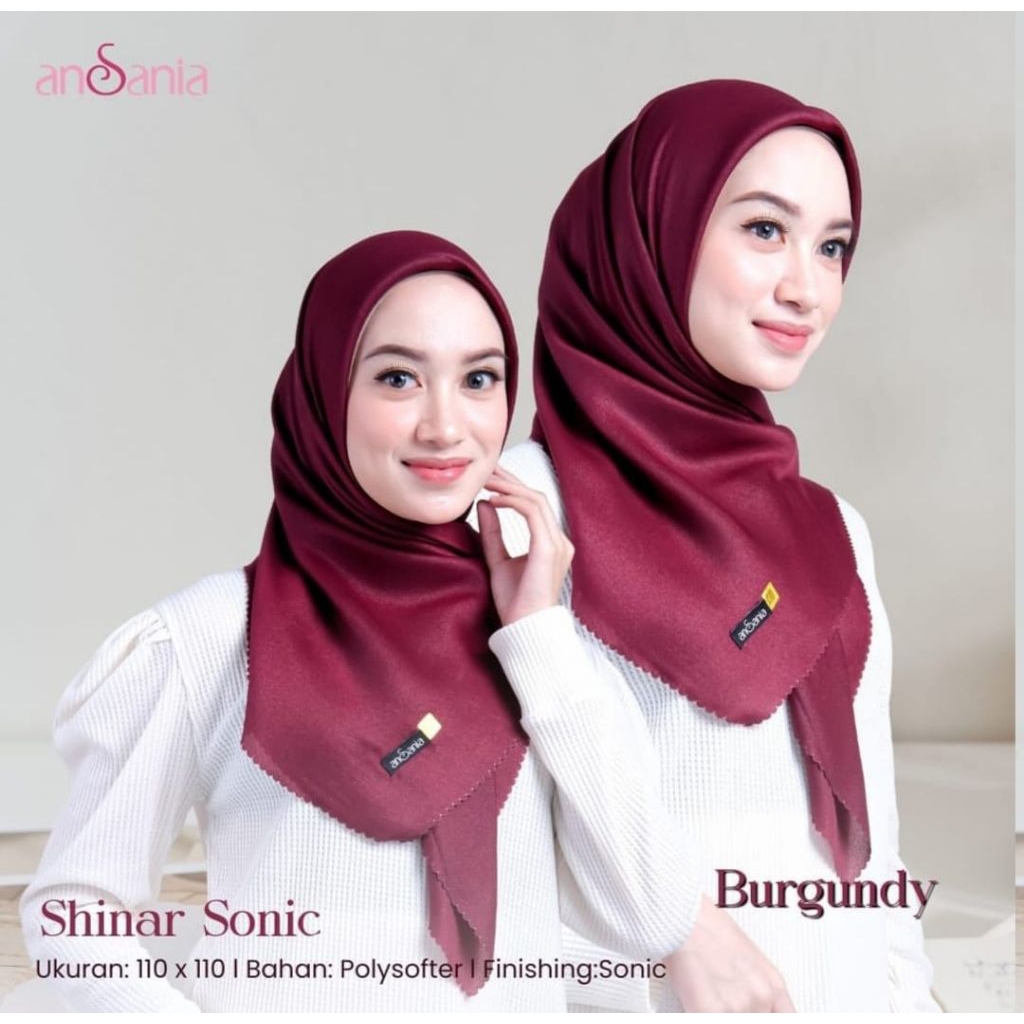 Hijab Segiempat Shinar Glamour / Kerudung Shinar Glamour Ansania / Shinar Glamour Ansania Laser Cut 