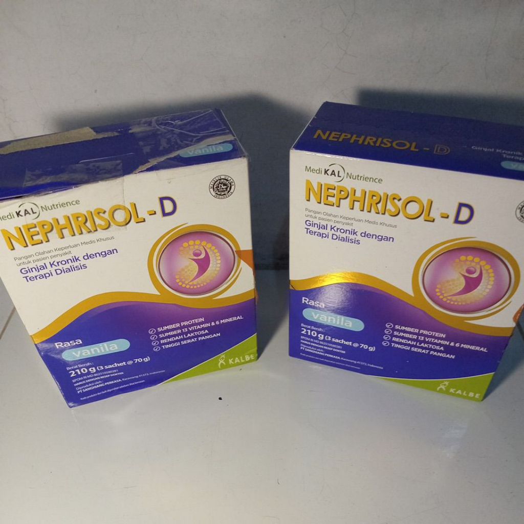 

(JUAL MURAH) Nephrisol-D Vanilla 210 gram - Nutrisi Khusus Pasien Ginjal Kronik HD/CAPD
