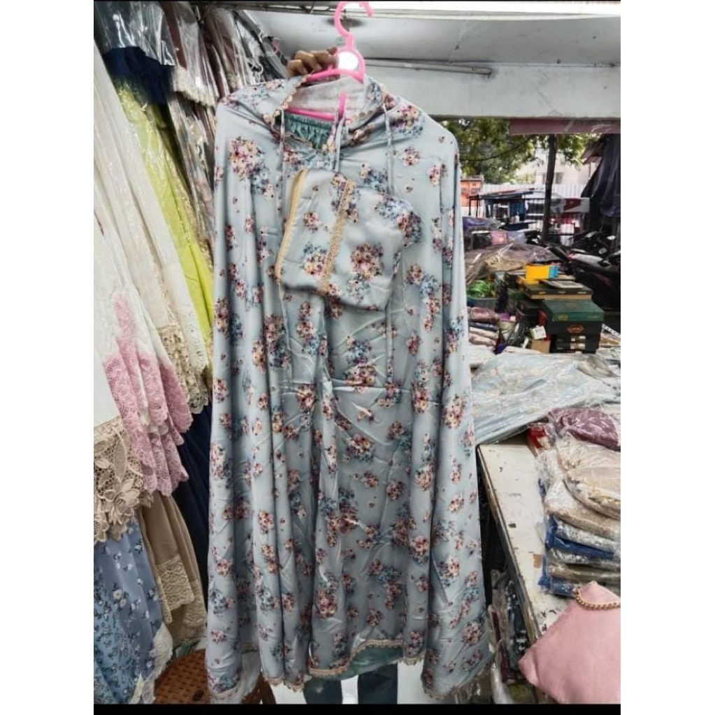 mukena satin full motif