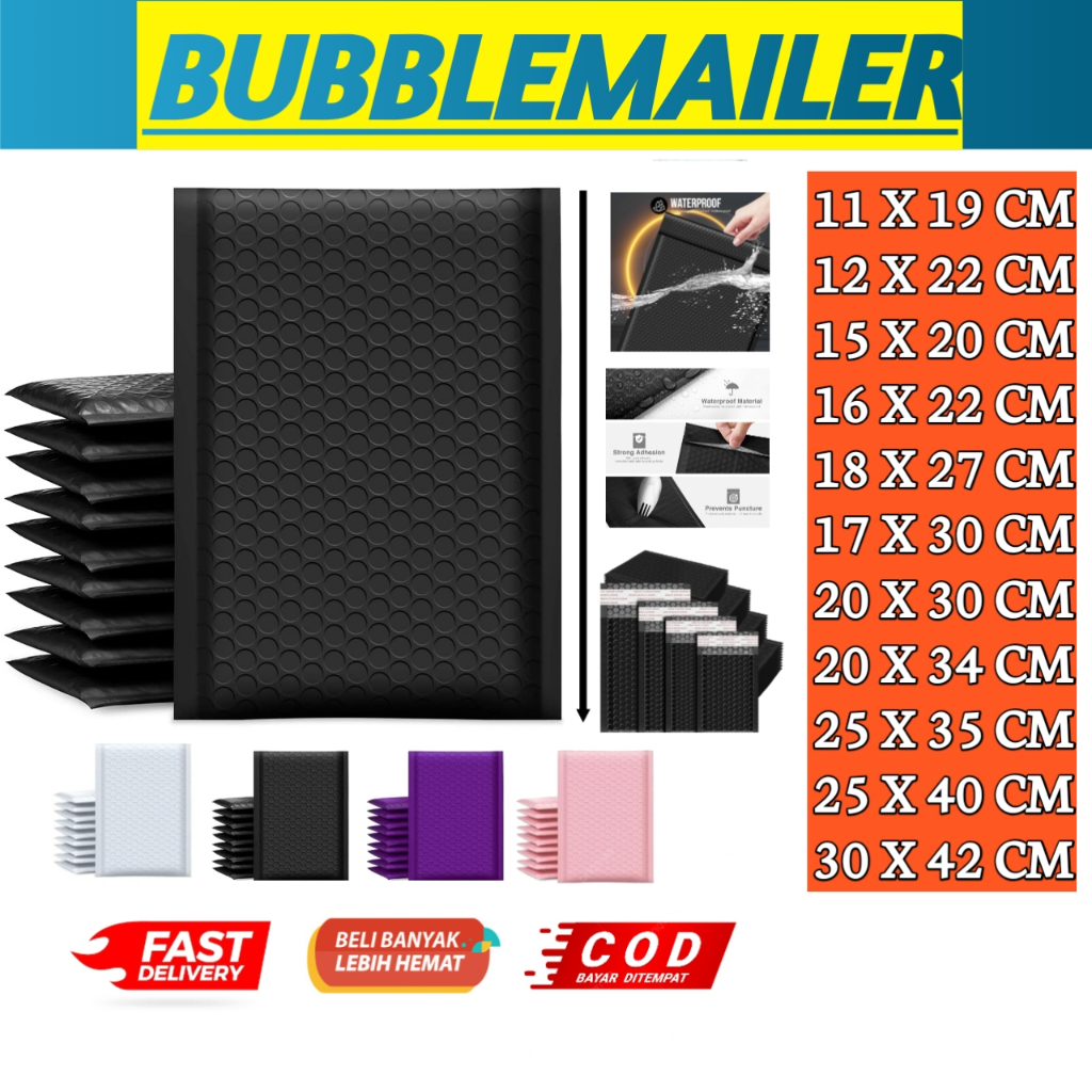 

Bubble Mailer / Amplop Bubble 1 Pcs – Semua Ukuran Lengkap | Eceran | Packing Aman Barang