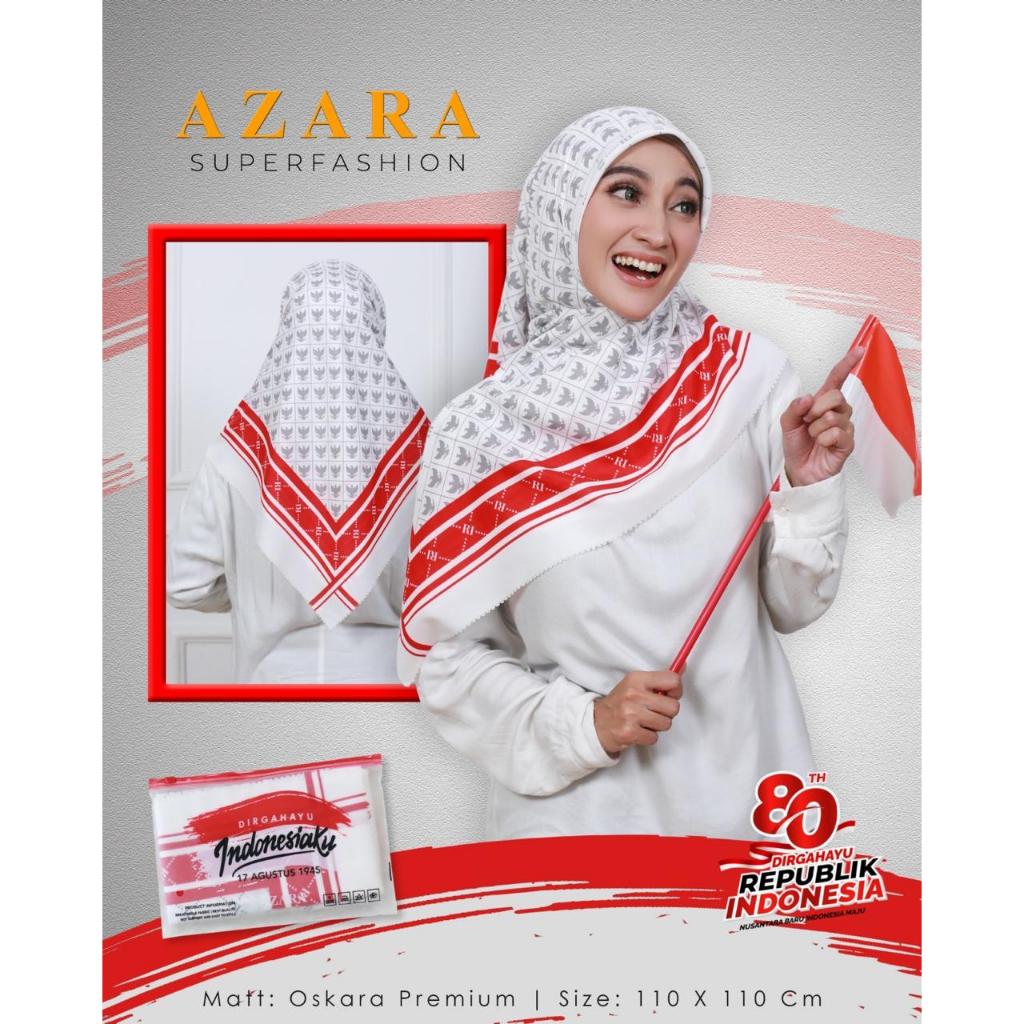 Sumberr Warasss Hijab Segi Empat Merah Putih By Azara Hijab Segi Empat 17 Agustus Pouch Jilbab Segi