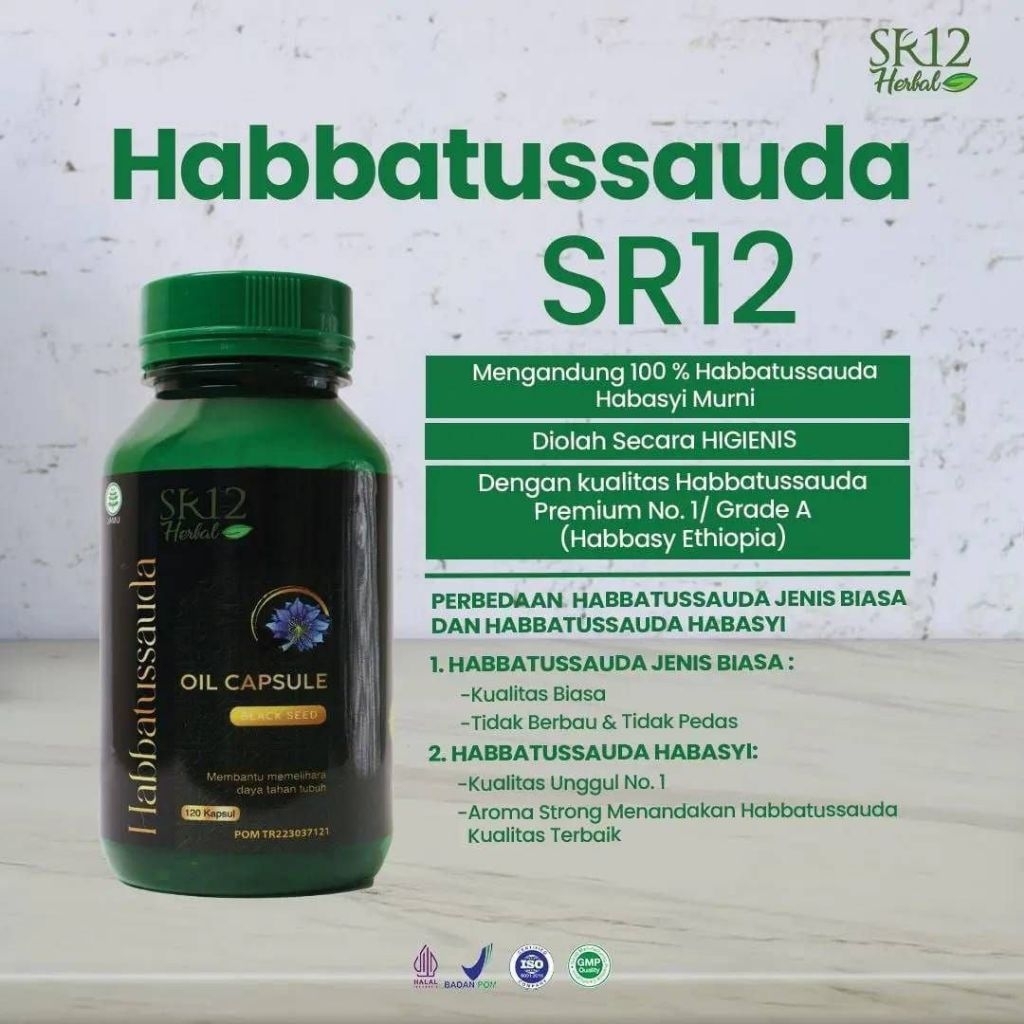 

Habbatussauda Jintan Hitam SR12 isi 120 Oil Capsule
