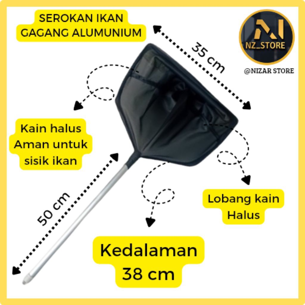 TERMURAH SEROKAN IKAN SESER IKAN koi lele nila mas gurame gagang alumunium