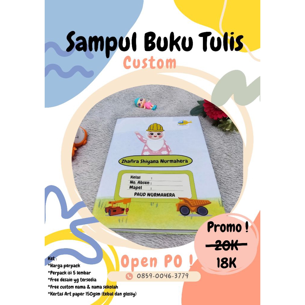 

Sampul Buku Tulis Custom Nama & Sekolah_Promo back to school_