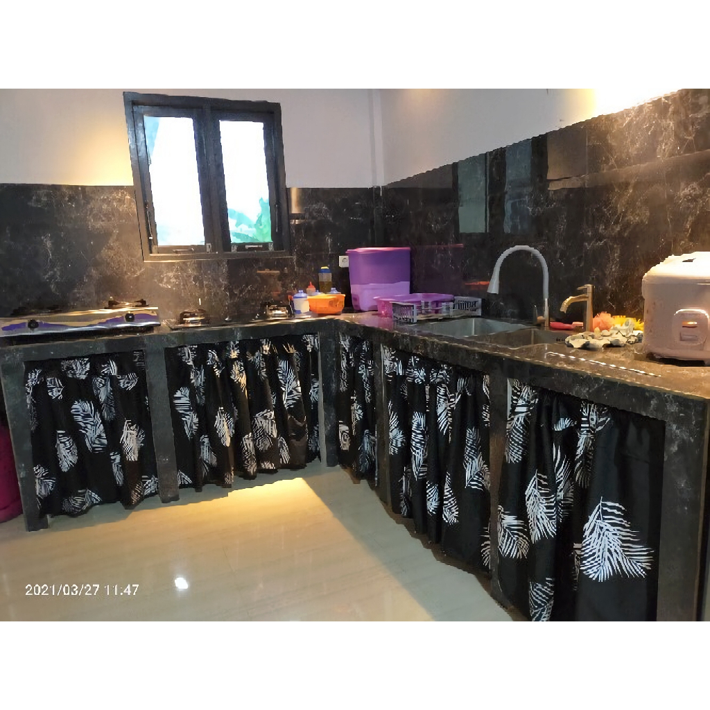 Custom Gorden Kolong Dapur Poni Minimalis Polimicro