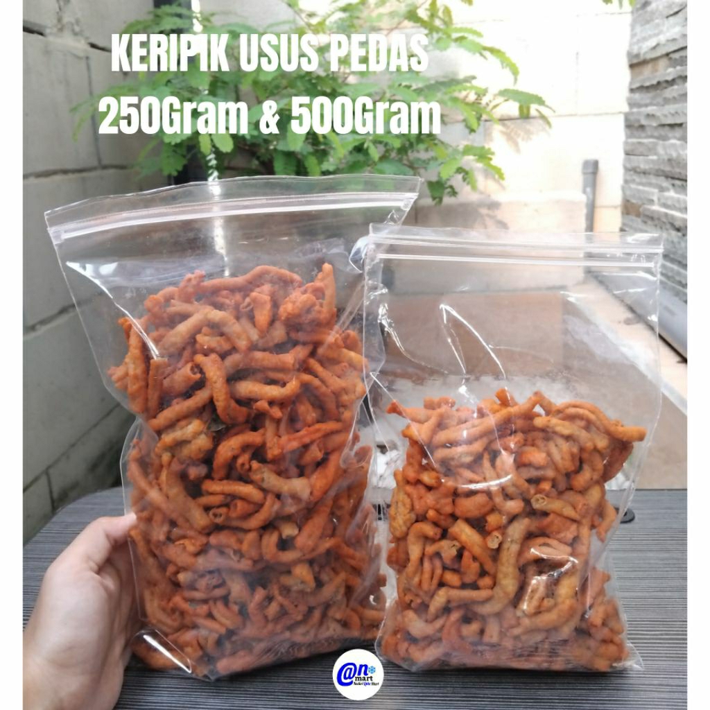 

KERIPIK USUS PEDAS DAUN JERUK PREMIUM 500Gr