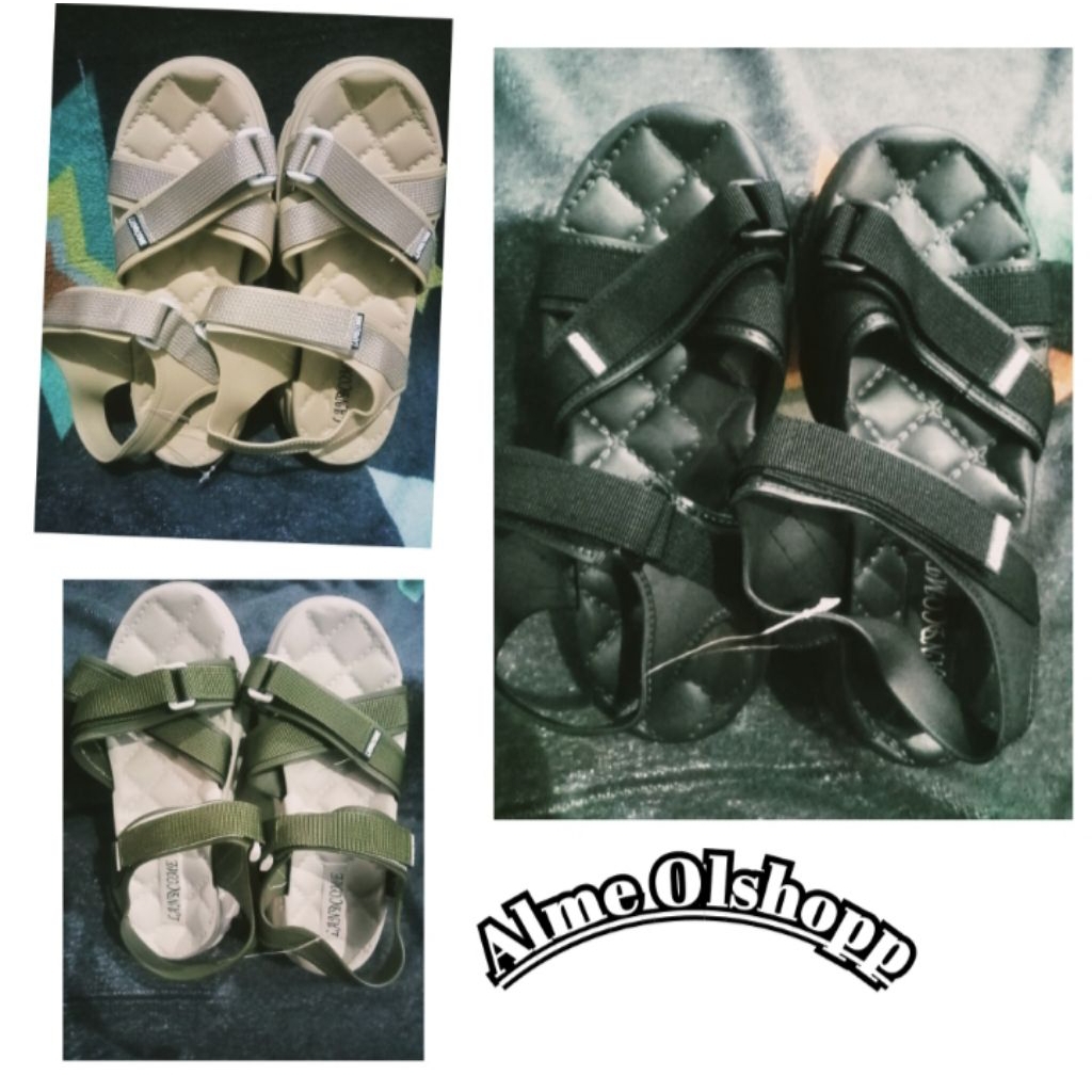 Sepatu sandal gunung tali wanita Wedges karet korean style