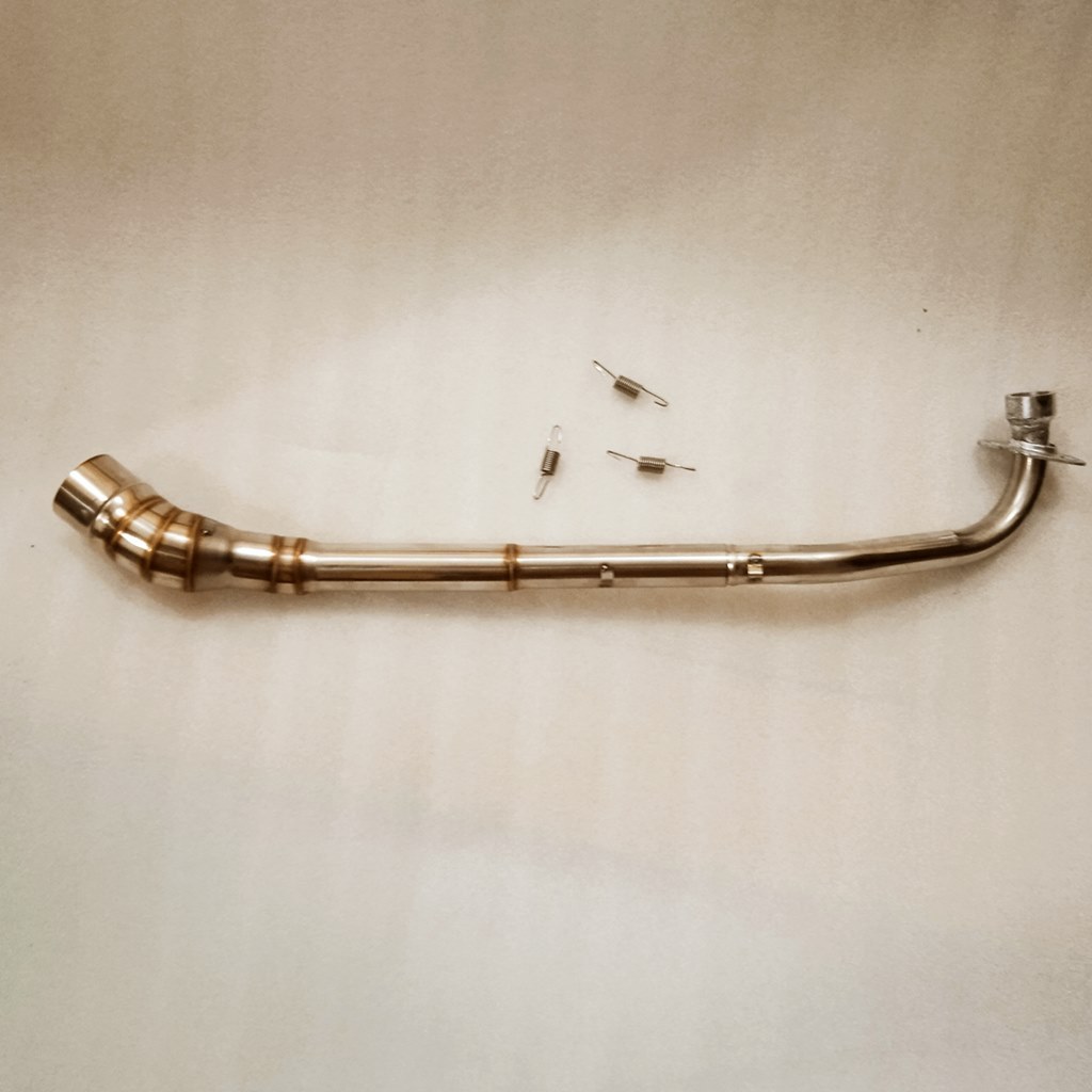 leher knalpot bebek netral samping inlet 38 & 50mm. jupiter.supra.smash .Vega .Shogun dll full stain