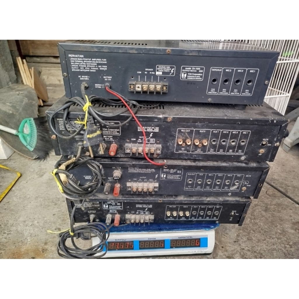 AmplifierTOA ZA 1025,ZA1061,ZA1121,ZA601