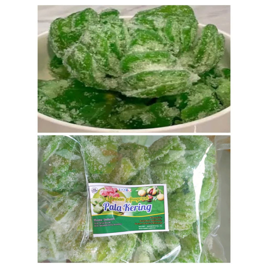 Manisan buah pala kering/ Buah pala kering/Manisan Pala Kering 200gr