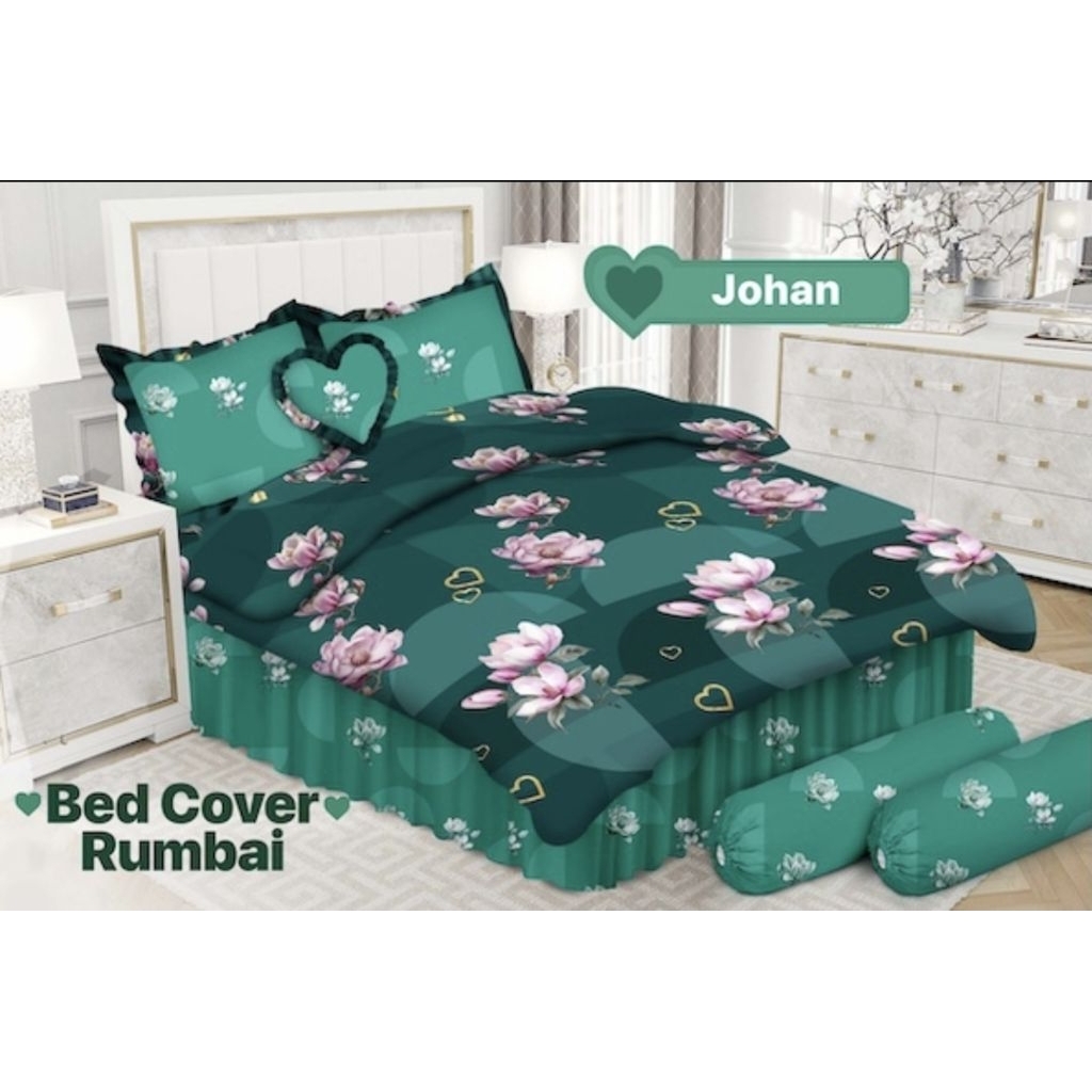 BedCover Emilia by Bonita Rumbai King 180x200 #termurah #bedcover #racunshopee #rumbai