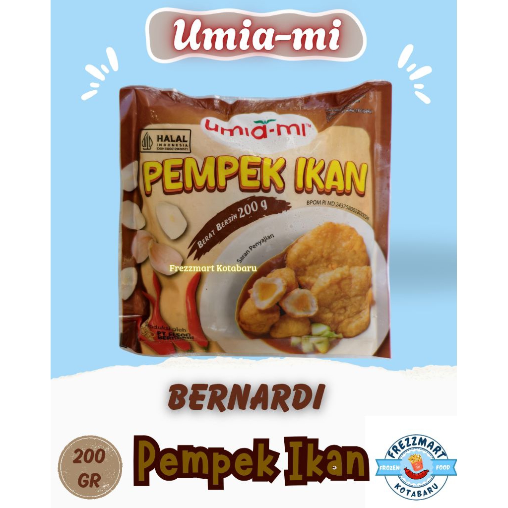 

Pempek Ikan UMIAMI BERNARDI Include Kuah Cuko Instant 200 GR Frezzmart Kotabaru