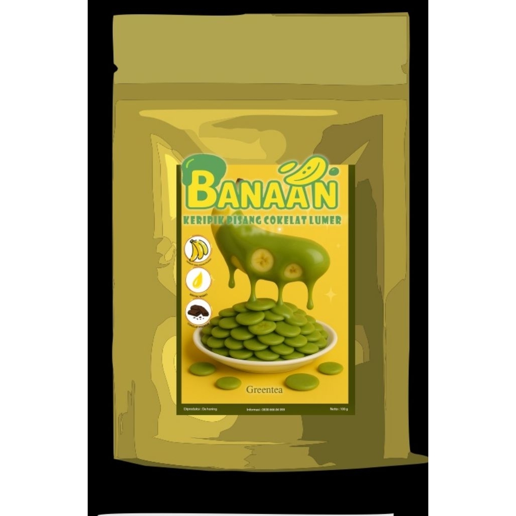 

Banaan Keripik pisang cokelat lumer rasa greentea 100g